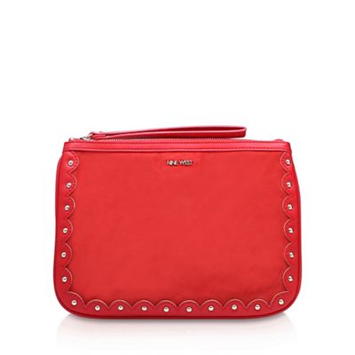 Red 'Enrin Wrislet' clutch bag
